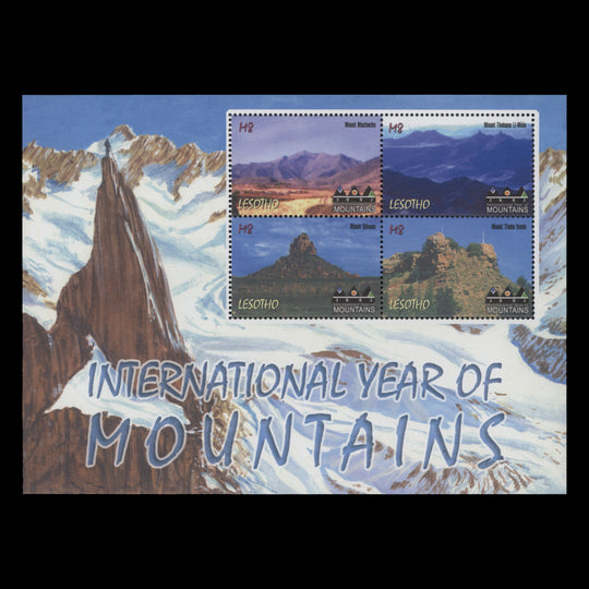 Lesotho 2002 (MNH) Mountains sheetlet