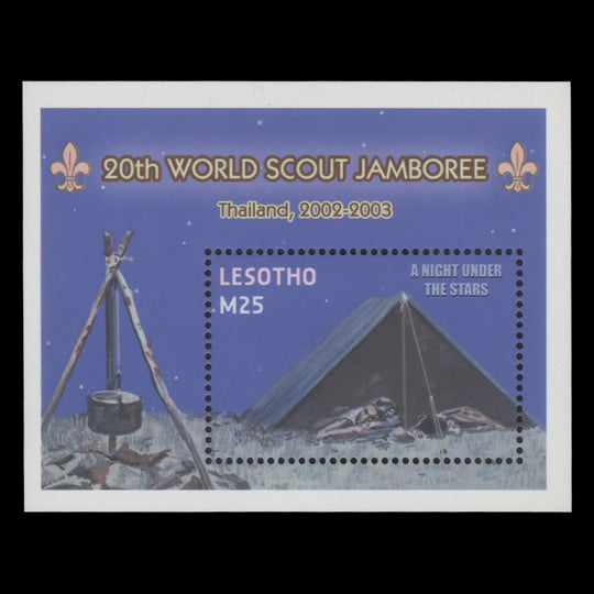 Lesotho 2002 (MNH) World Scout Jamboree miniature sheet