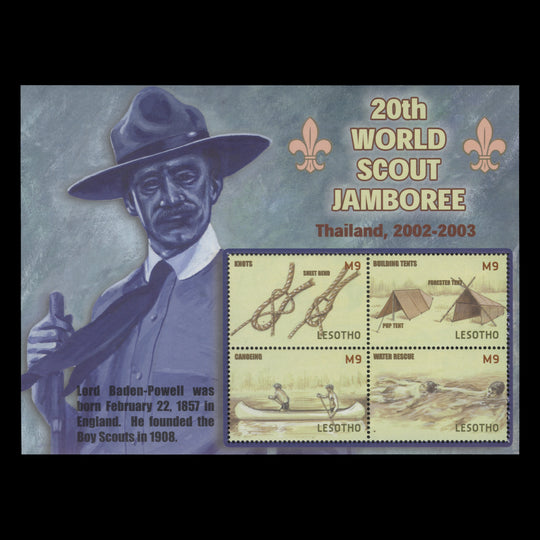Lesotho 2002 (MNH) World Scout Jamboree sheetlet