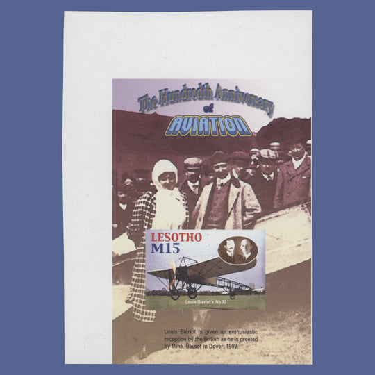 Lesotho 2004 M15 Powered Flight Centenary imperf proof miniature sheet