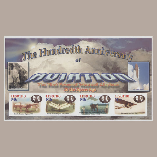 Lesotho 2004 Powered Flight Centenary imperf proof miniature sheet