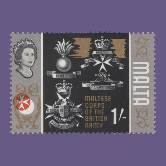Malta 1965 (Variety) 1s Maltese Corps with red shift