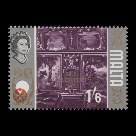 Malta 1965 (Variety) 1s6d Self Government with red shift