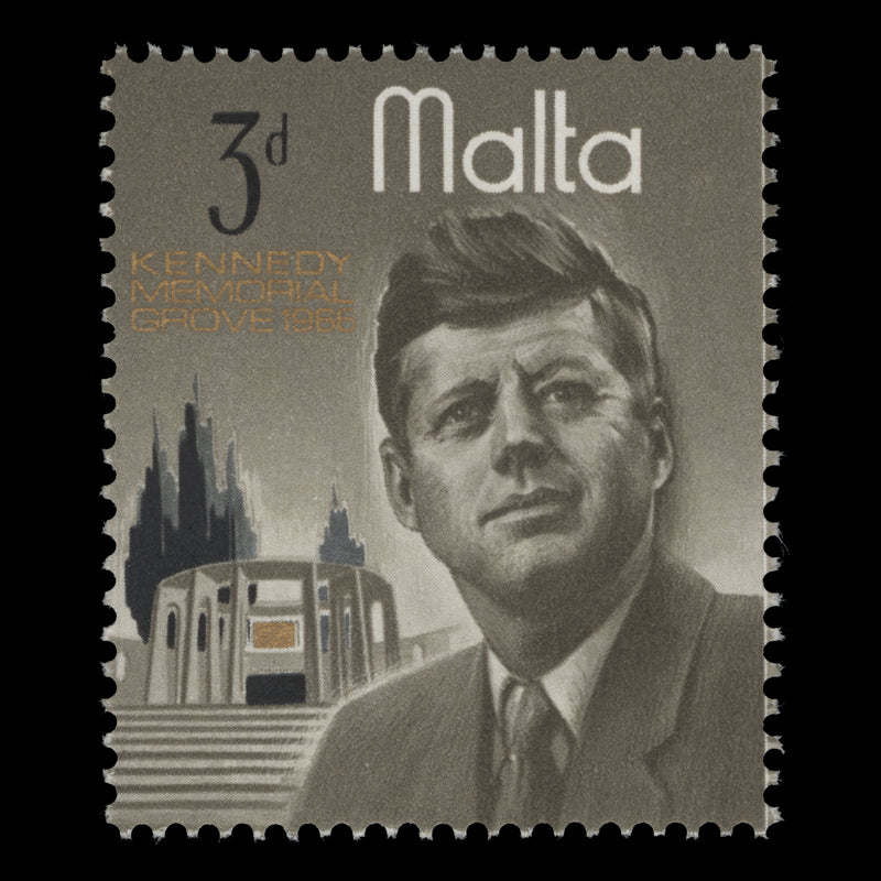 Malta 1966 (Variety) 3d Kennedy Commemoration missing gold