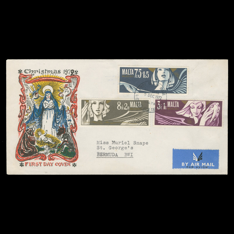 Malta 1972 Christmas first day cover, VALLETTA