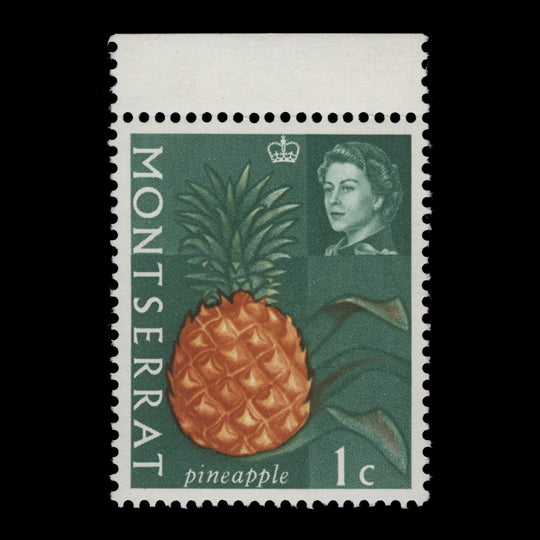 Montserrat 1965 (Variety) 1c Pineapple with inverted watermark