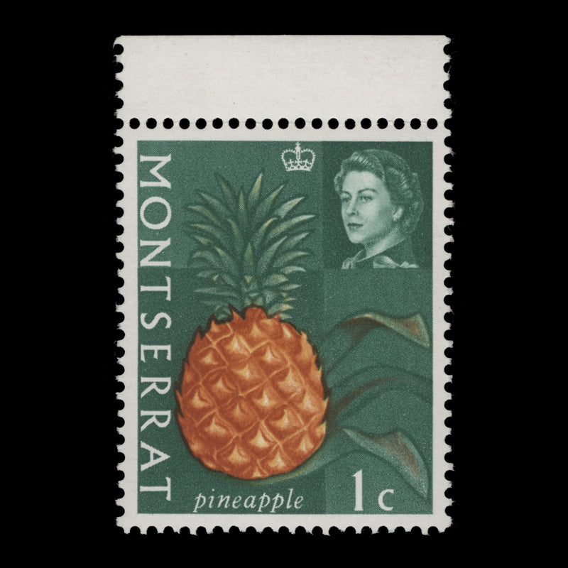 Montserrat 1965 (Variety) 1c Pineapple with inverted watermark