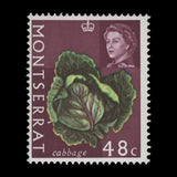 Montserrat 1965 (Variety) 48c Cabbage with accent flaw over second 'R'