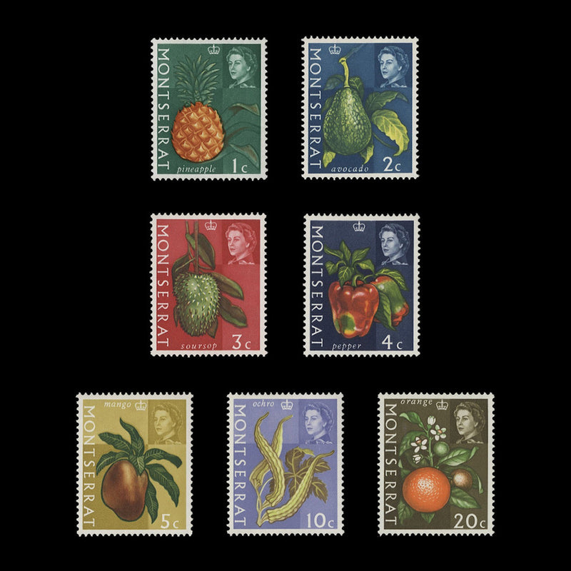 Montserrat 1969-70 (MNH) Crops Definitives, sideways watermark