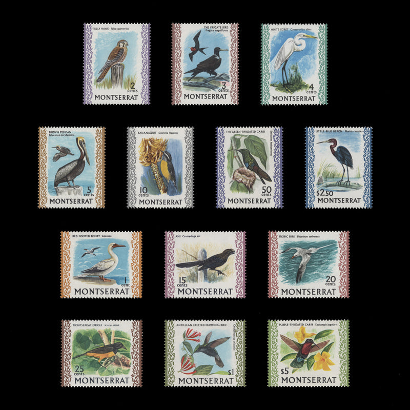 Montserrat 1970 (MNH) Birds Definitives, chalk-surfaced paper