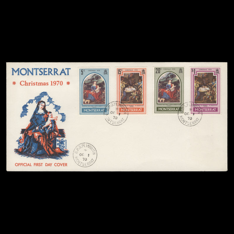 Montserrat 1970 Christmas first day cover