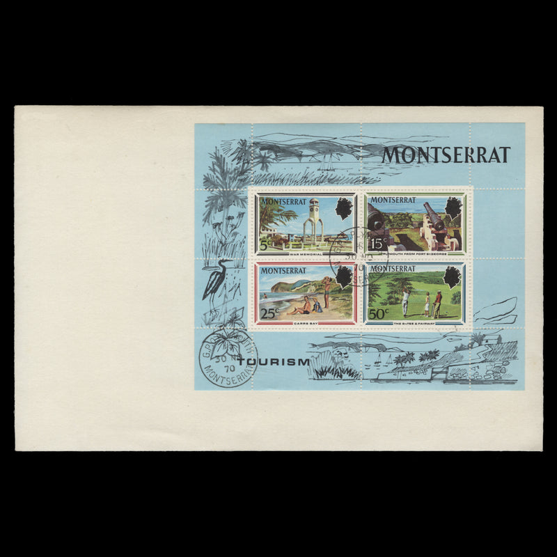 Montserrat 1970 Tourism first day cover