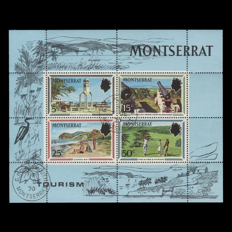 Montserrat 1970 (Used) Tourism miniature sheet