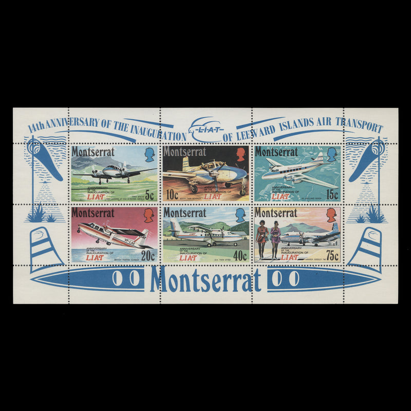 Montserrat 1971 (MNH) LIAT Anniversary miniature sheet