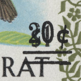 Montserrat 1974 (Variety) 20c/$1 Antillean Crested Hummingbird pair with serif '2'