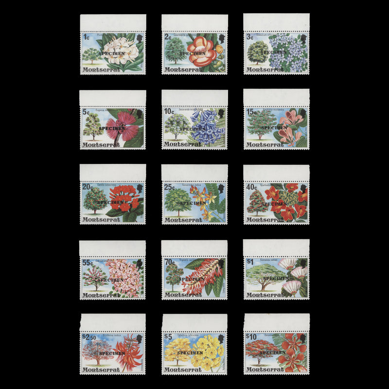Montserrat 1976 (MNH) Flowers Definitives with SPECIMEN overprint