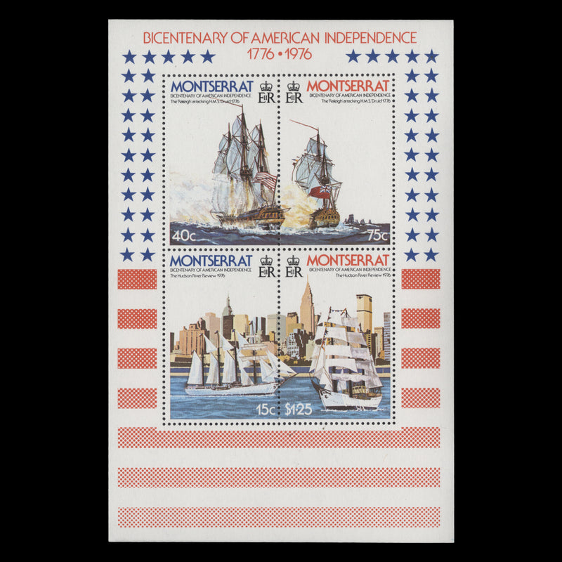 Montserrat 1976 (MNH) American Revolution Bicentenary miniature sheet