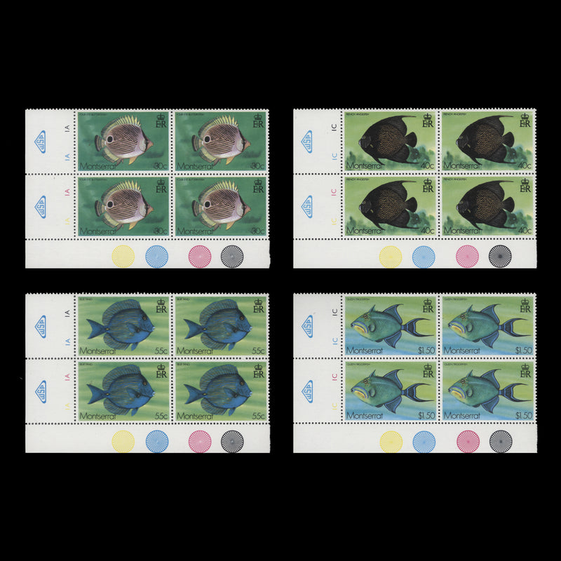 Montserrat 1978 (MNH) Fish plate blocks