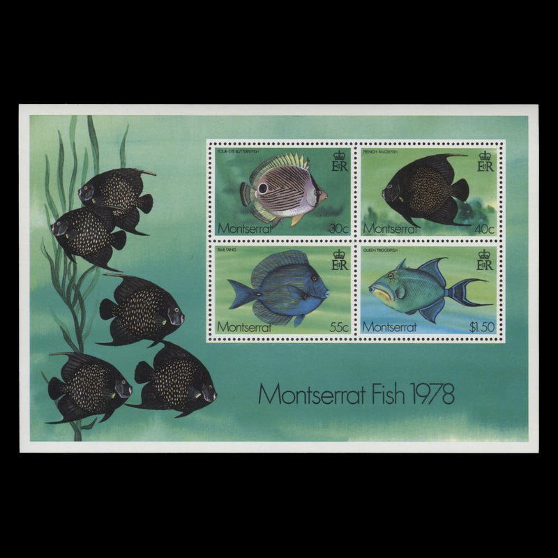 Montserrat 1978 (MNH) Fish miniature sheet