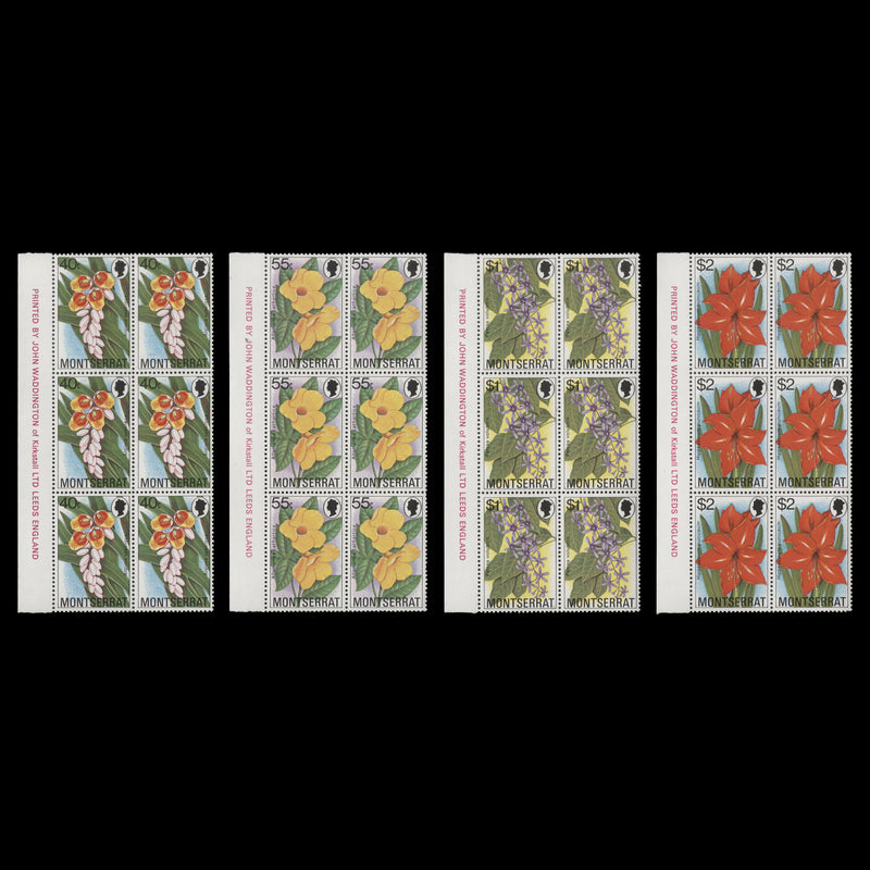 Montserrat 1978 (MNH) Flowers imprint blocks