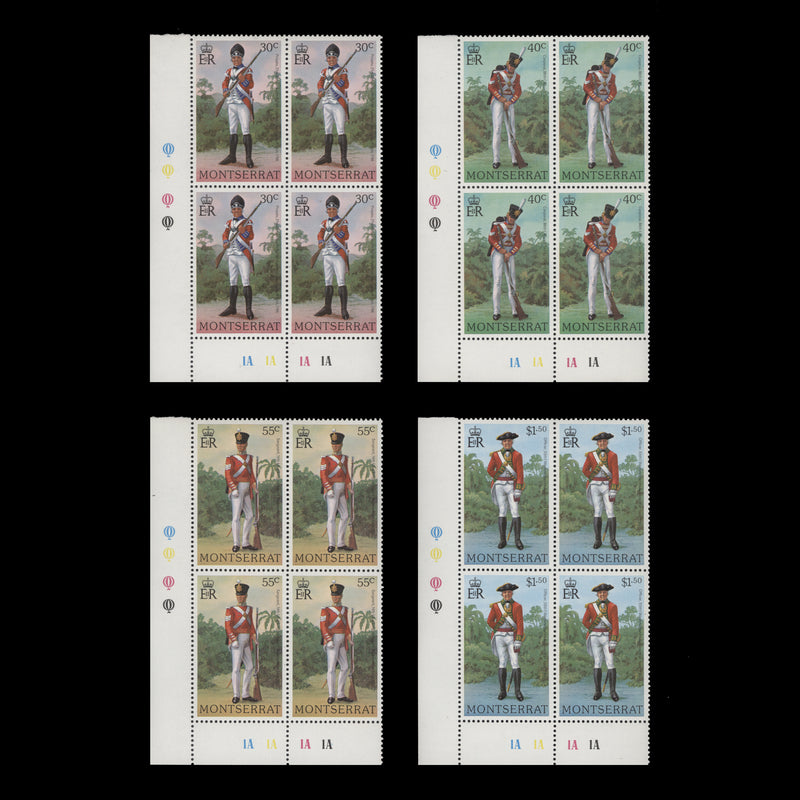 Montserrat 1978 (MNH) Military Uniforms plate blocks