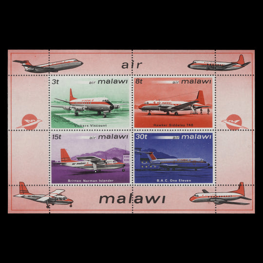 Malawi 1972 (MNH) Aircraft miniature sheet