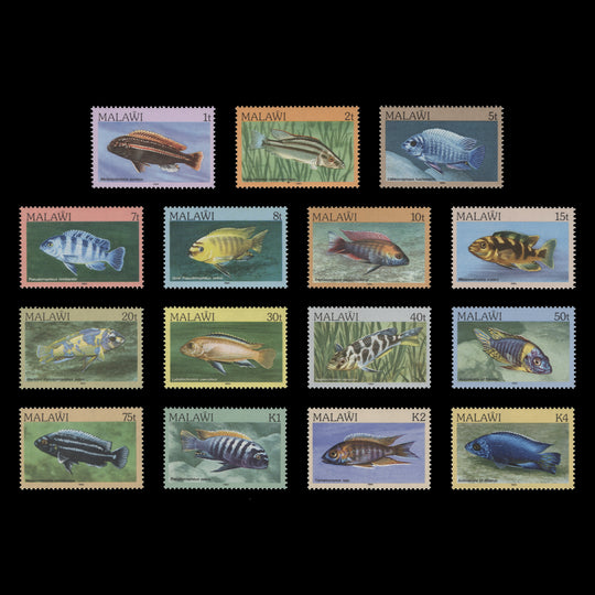 Malawi 1984 (MNH) Fishes definitives, '1984' imprint