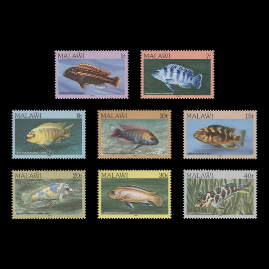 Malawi 1986 (MNH) Fishes definitives, '1986' imprint