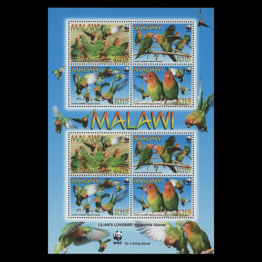 Malawi 2009 Lilian's Lovebird miniature sheet