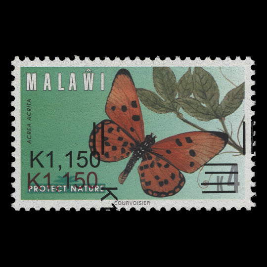 Malawi 2018 (Variety) K1150/K4 Acrea Acrita with double surcharge