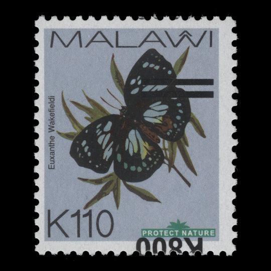 Malawi 2024 (Variety) K800/K110 Euxanthe Wakefieldi with inverted surcharge