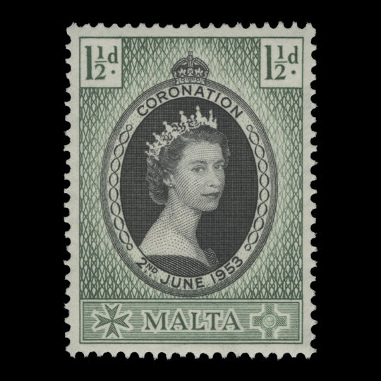 Malta 1953 (MNH) 1½d Coronation single