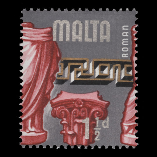 Malta 1965 (Variety) 1½d Roman Era with perforation shift