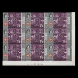 Malta 1965 (Variety) 1s6d Self Government plate block missing gold from centre