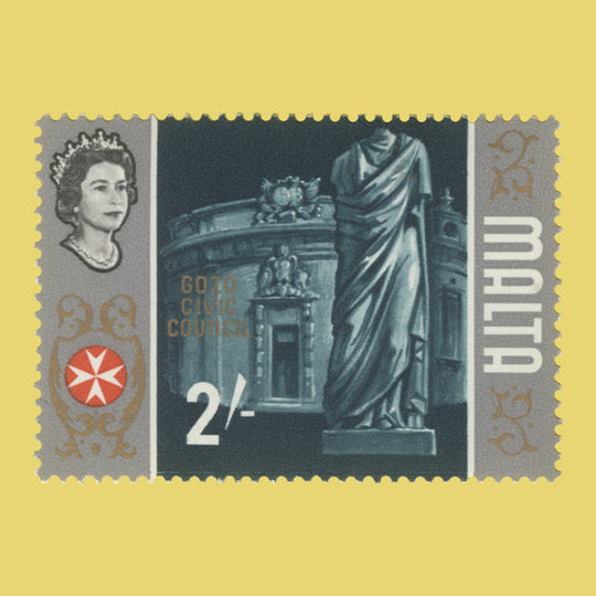 Malta 1965 (Variety) 2s Gozo Civic Council with gold shift