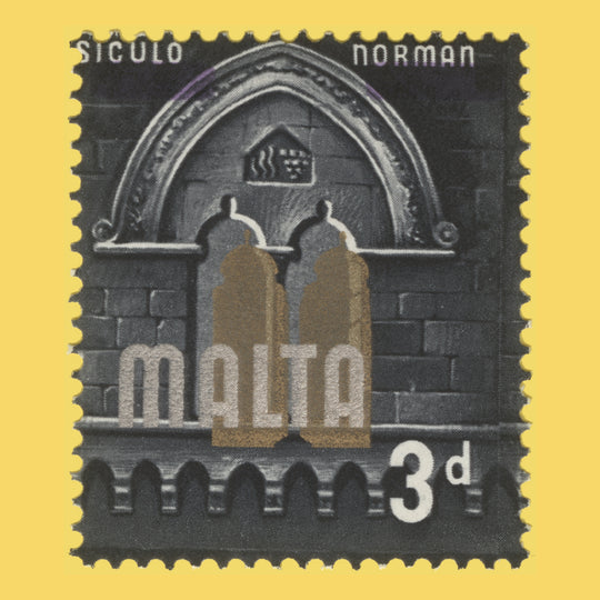 Malta 1965 (Variety) 3d Siculo Norman with black shift
