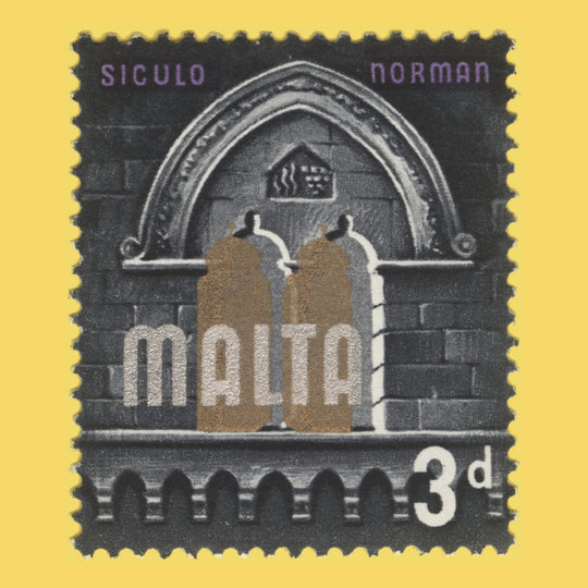 Malta 1965 (Variety) 3d Siculo Norman with gold shift