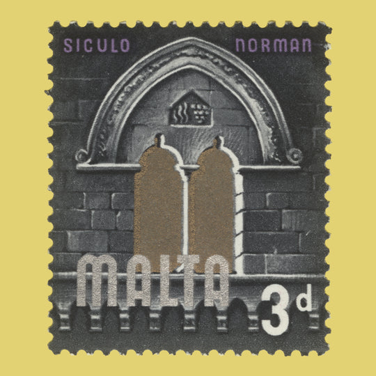 Malta 1965 (Variety) 3d Siculo Norman with silver shift