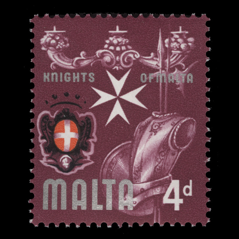 Malta 1965 (Variety) 4d Knights of Malta missing gold