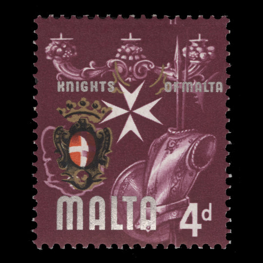 Malta 1965 (Variety) 4d Knights of Malta with black and gold shift