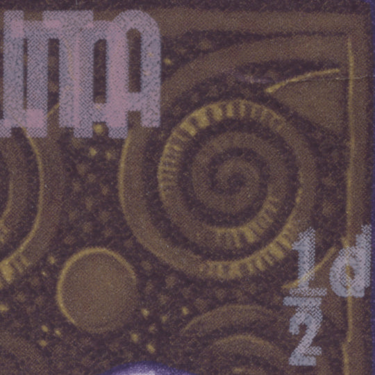 Malta 1965 (Variety) ½d Neolithic Era strip with double pink and white