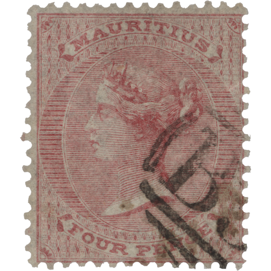 Mauritius 1860 (Used) 4d Rose