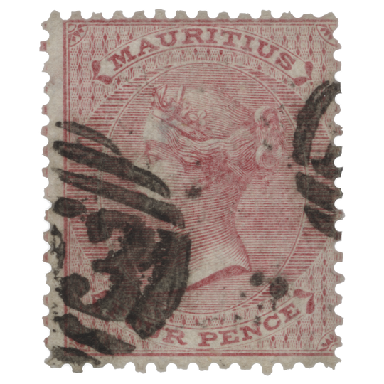 Mauritius 1860 (Used) 4d Rose