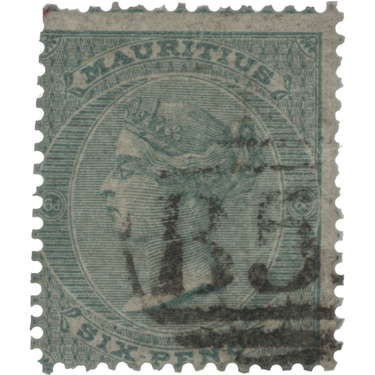 Mauritius 1862 (Used) 6d Green
