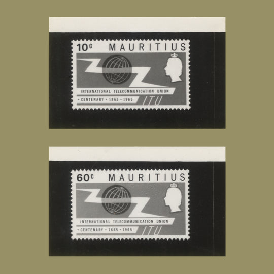 Mauritius 1965 ITU Centenary photographic proofs
