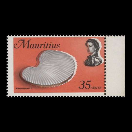 Mauritius 1976 (Variety) 35c Argonaute with orange shift