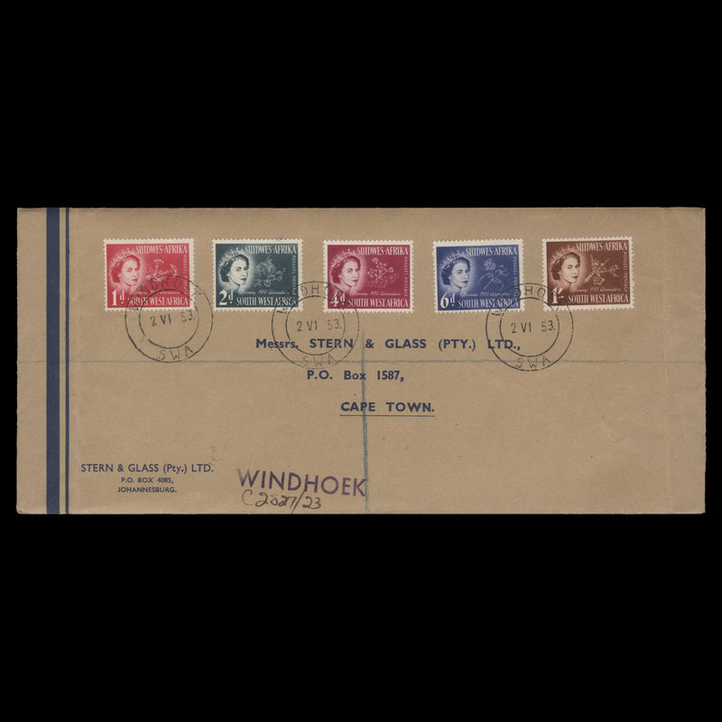 South West Africa 1953 (FDC) Coronation, WINDHOEK