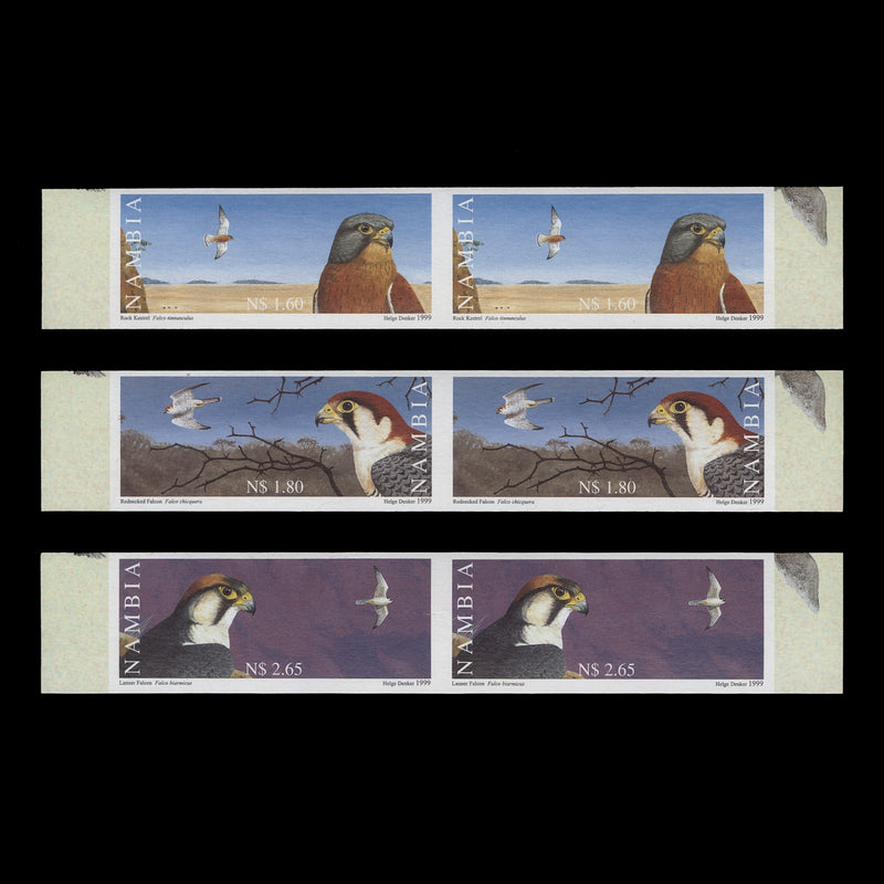 Namibia 1999 (Variety) Birds of Prey imperf pairs
