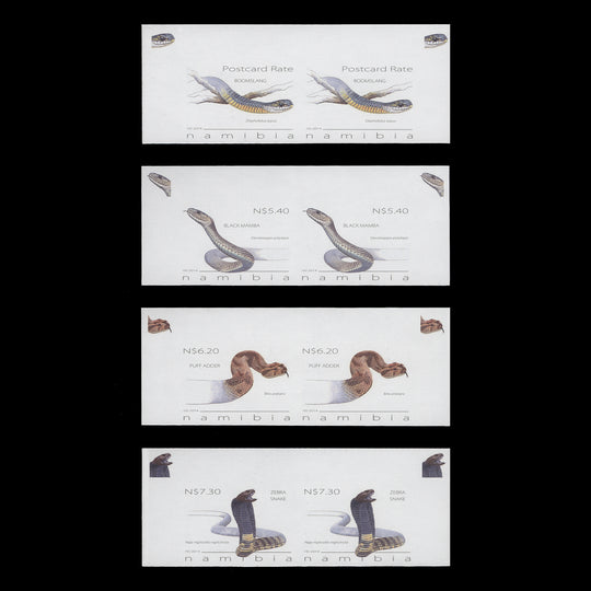 Namibia 2014 (Variety) Poisonous Snakes imperf pairs