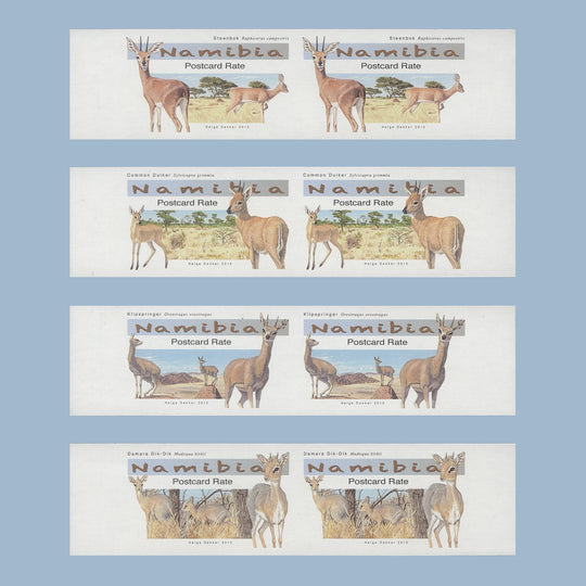 Namibia 2015 (Variety) Antelopes imperf pairs